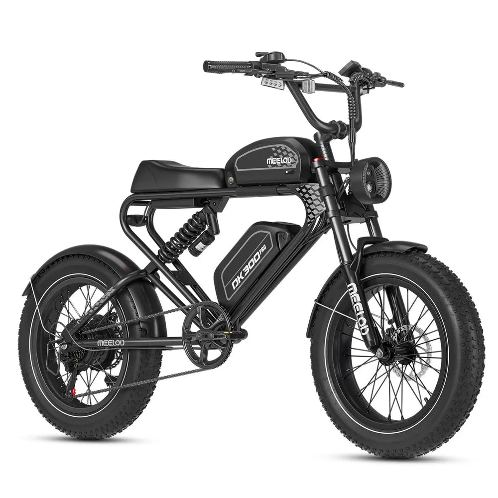 MEELOD DK300PRO Dual Battery Moped Style E-Bike Moped-Style Electric Bikes Black 2