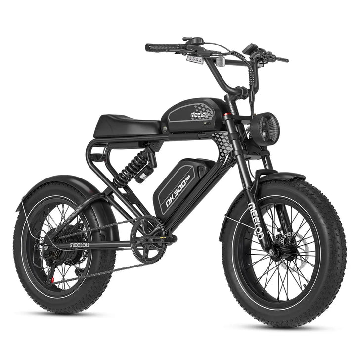 MEELOD DK300PRO Dual Battery Moped Style E-Bike Moped-Style Electric Bikes Black 2