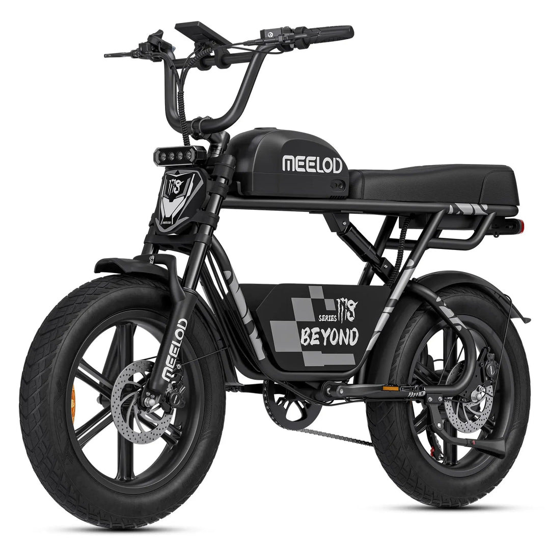 MEELOD M8 Extended Double Seat Moped Style E-Bike Moped-Style Electric Bikes 4