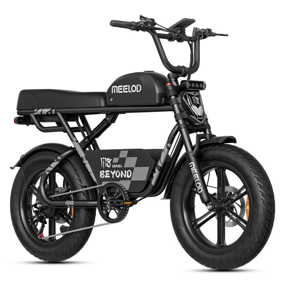 MEELOD M8 Extended Double Seat Moped Style E-Bike Moped-Style Electric Bikes 2