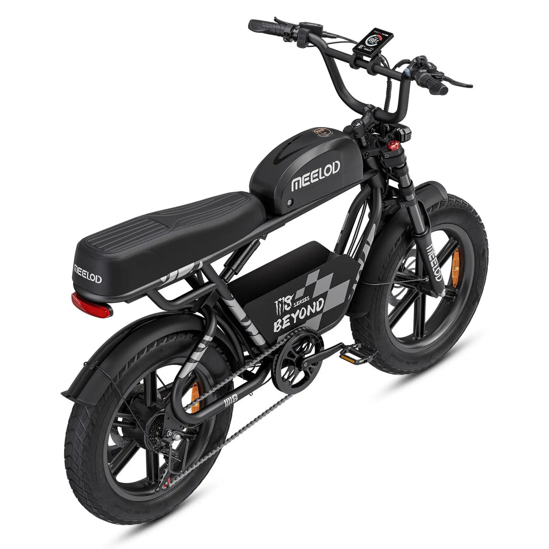 MEELOD M8 Extended Double Seat Moped Style E-Bike Moped-Style Electric Bikes 9