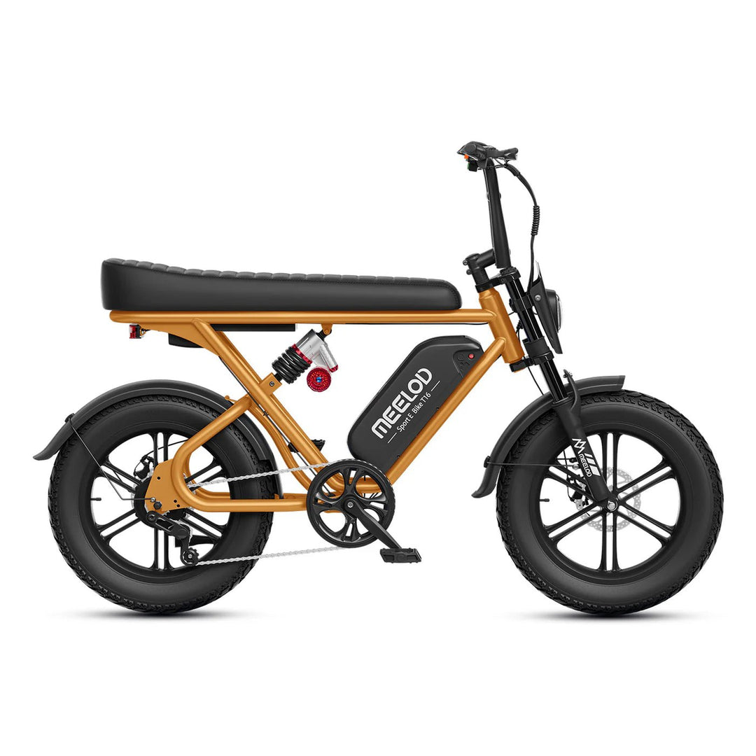 MEELOD T16 Moped Style E-Bike Moped-Style Electric Bikes Orange 1