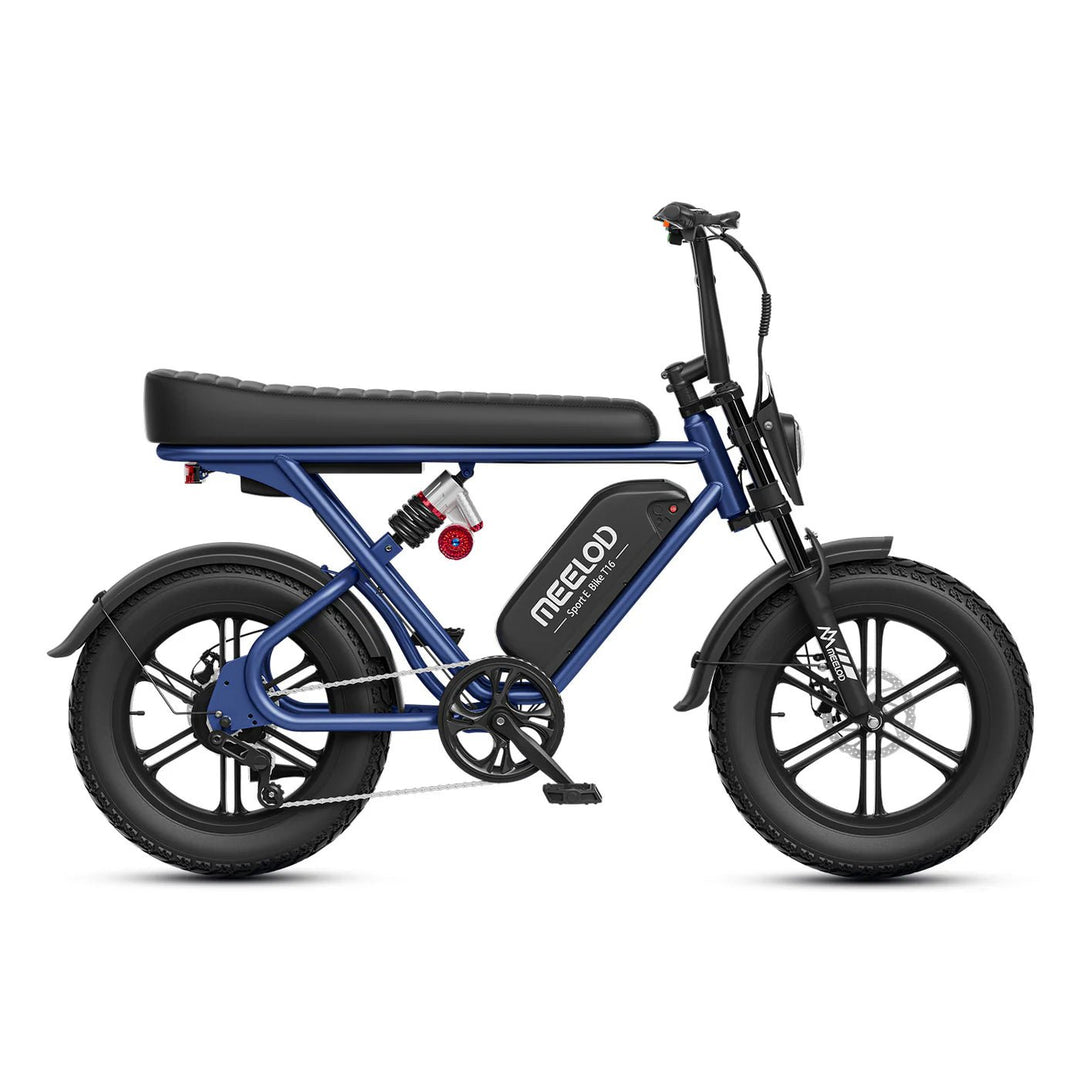 MEELOD T16 Moped Style E-Bike Moped-Style Electric Bikes Blue 2