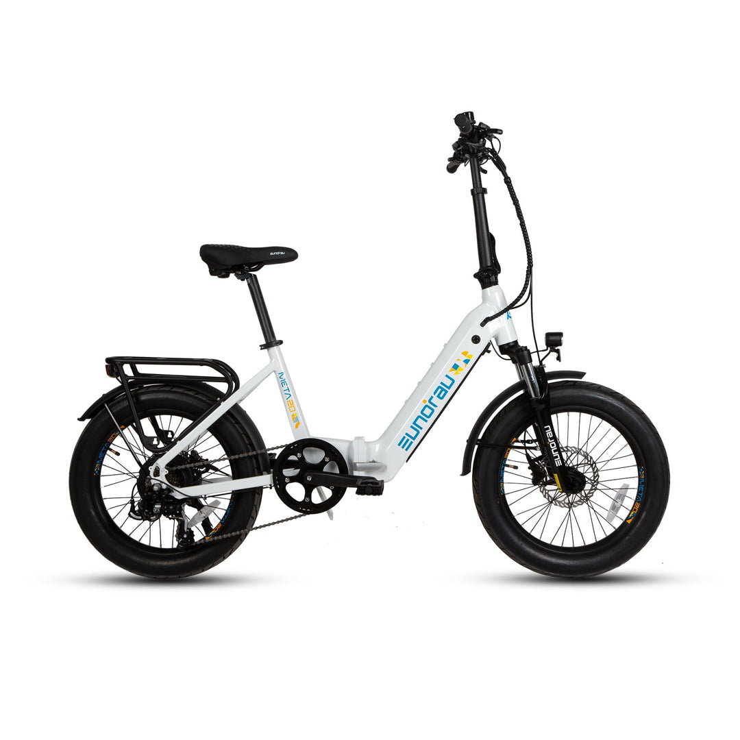 META20 1.0 Dual Commuter Foldable Ebike Commuter Electric Bikes Alpine White 1