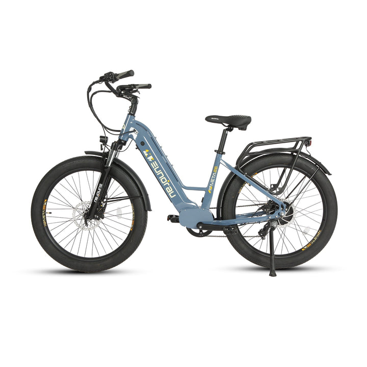 META26 1.0 Compact Commuter Fat tire EBike Commuter Electric Bikes Steel Blue 7