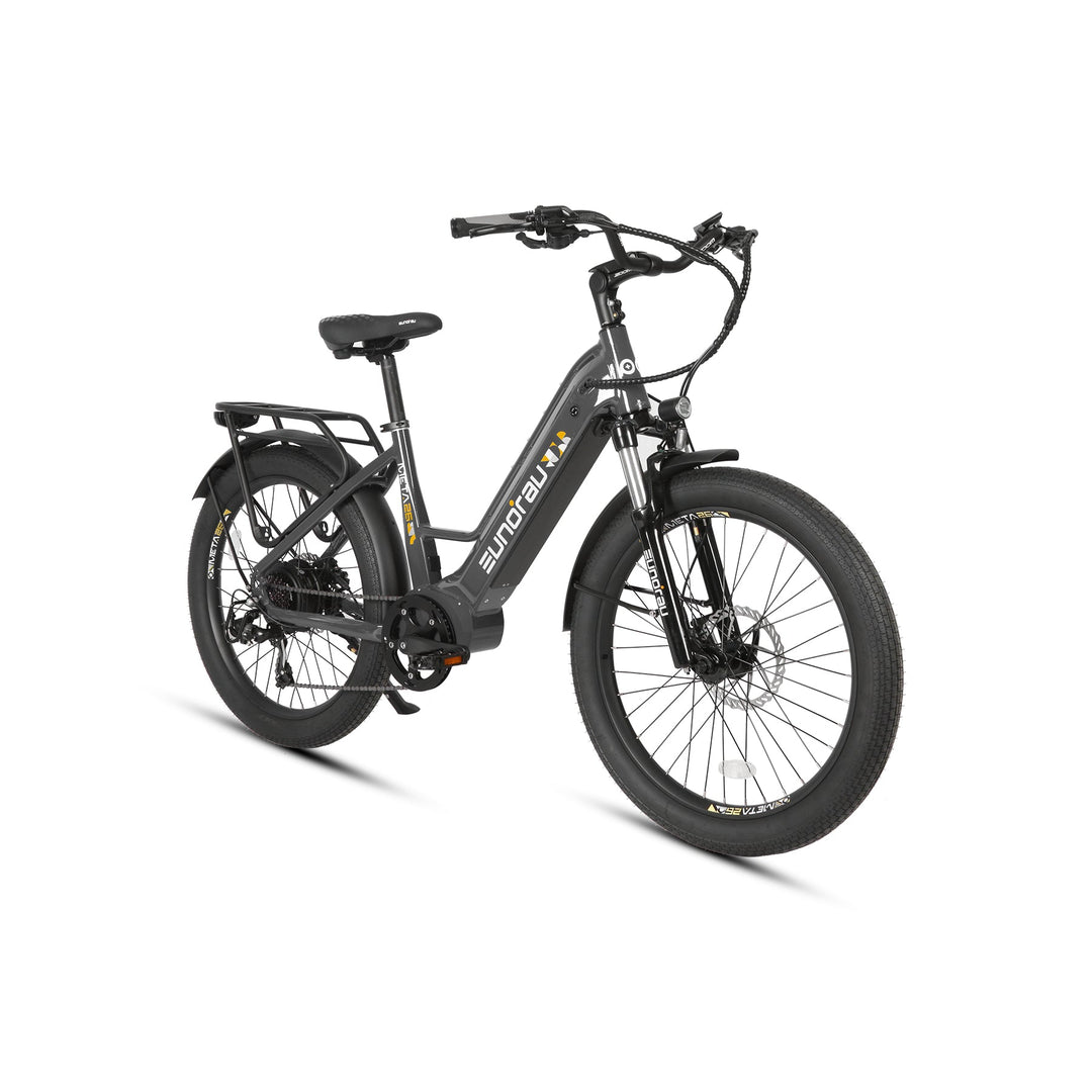 META26 1.0 Compact Commuter Fat tire EBike Commuter Electric Bikes Dark Charcoal 12