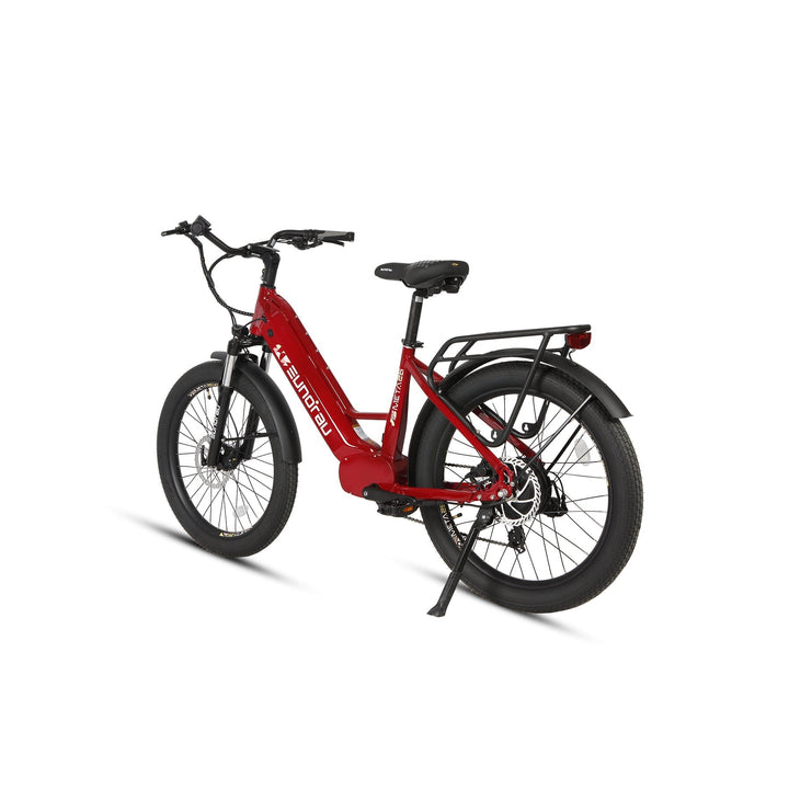 META26 1.0 Compact Commuter Fat tire EBike Commuter Electric Bikes Deep Crimson 5