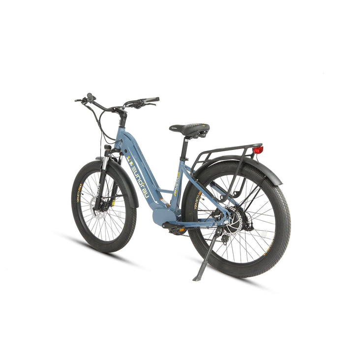 META26 1.0 Compact Commuter Fat tire EBike Commuter Electric Bikes Steel Blue 9