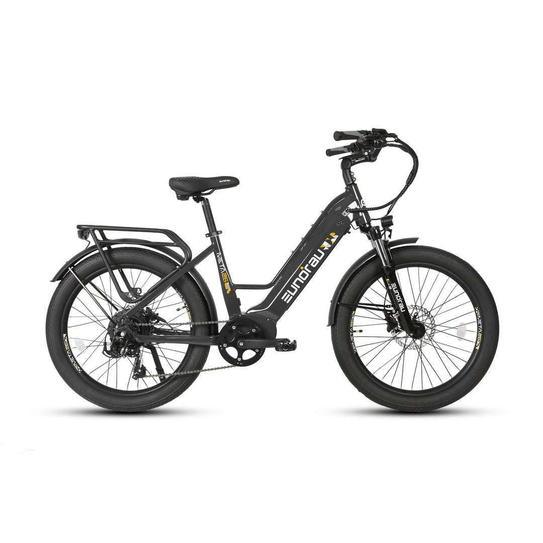 META26 1.0 Compact Commuter Fat tire EBike Commuter Electric Bikes Dark Charcoal 10