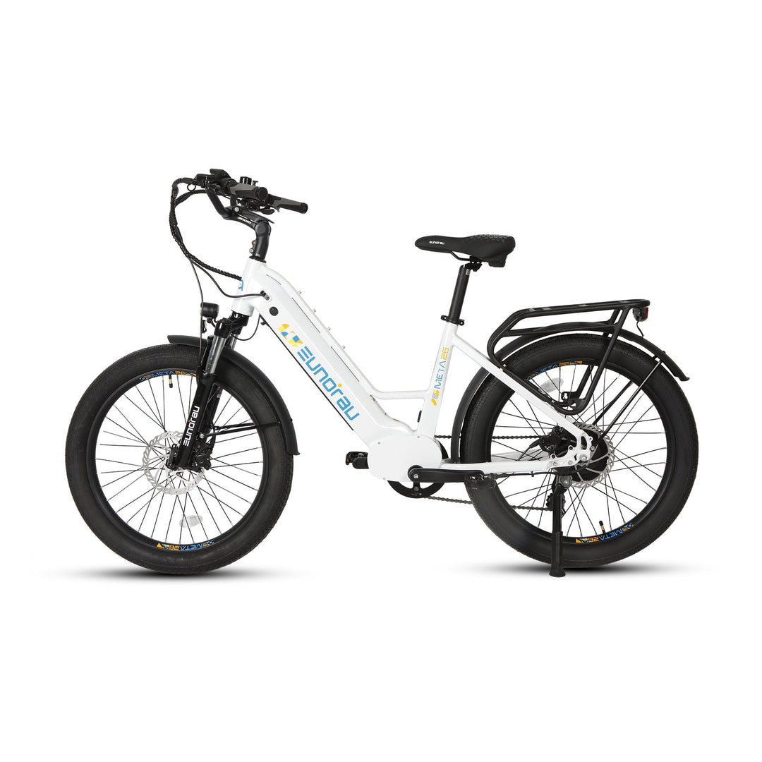 META26 1.0 Compact Commuter Fat tire EBike Commuter Electric Bikes Alpine White 19