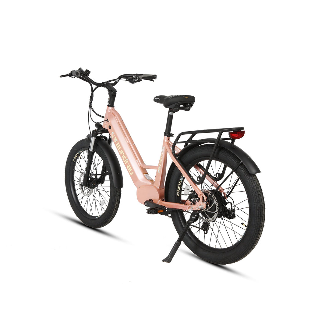 META26 1.0 Compact Commuter Fat tire EBike Commuter Electric Bikes Pastel Pink 17