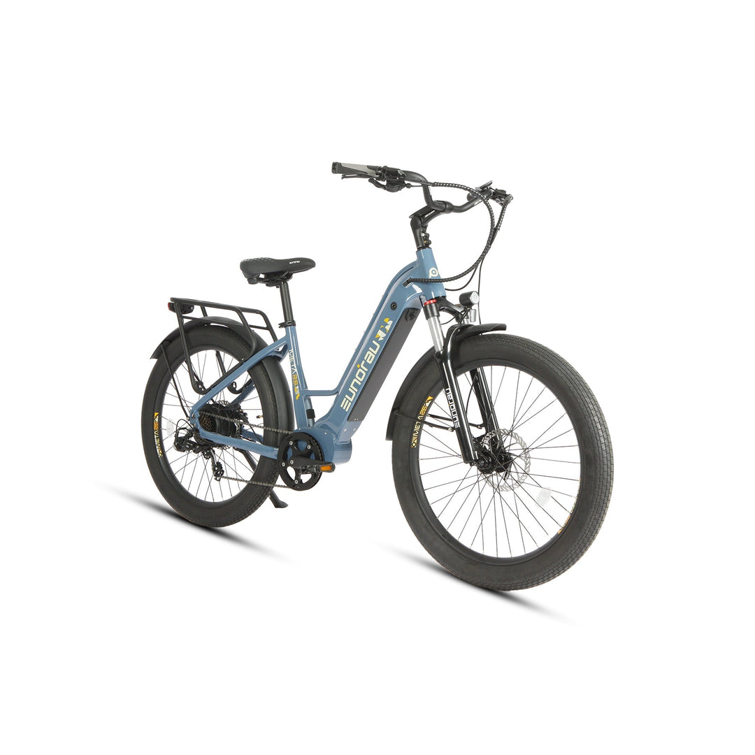 META26 1.0 Compact Commuter Fat tire EBike Commuter Electric Bikes Steel Blue 8