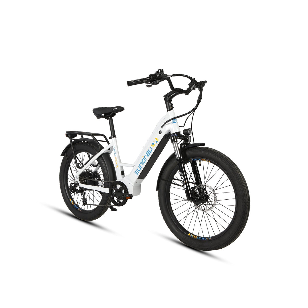 META26 1.0 Compact Commuter Fat tire EBike Commuter Electric Bikes Alpine White 20
