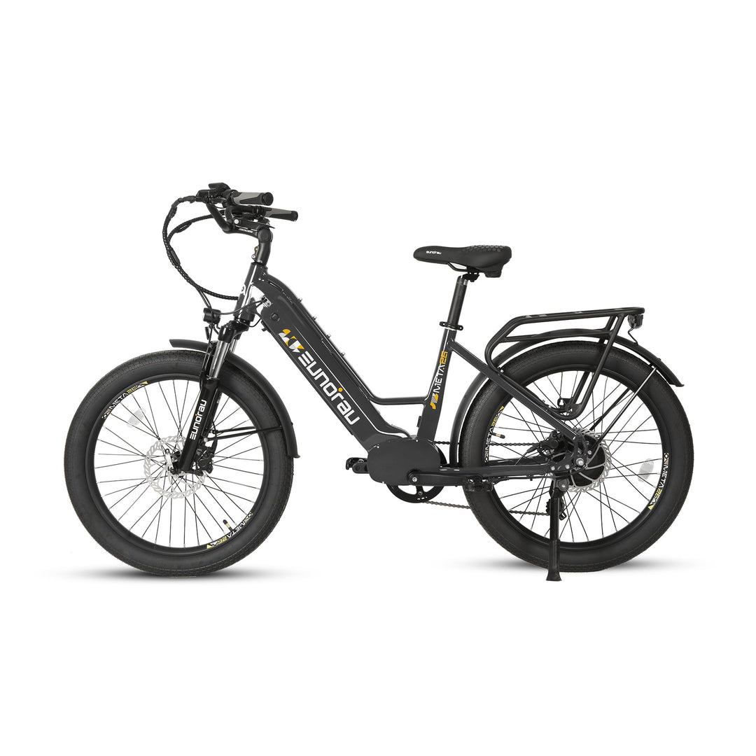 META26 1.0 Compact Commuter Fat tire EBike Commuter Electric Bikes Dark Charcoal 11