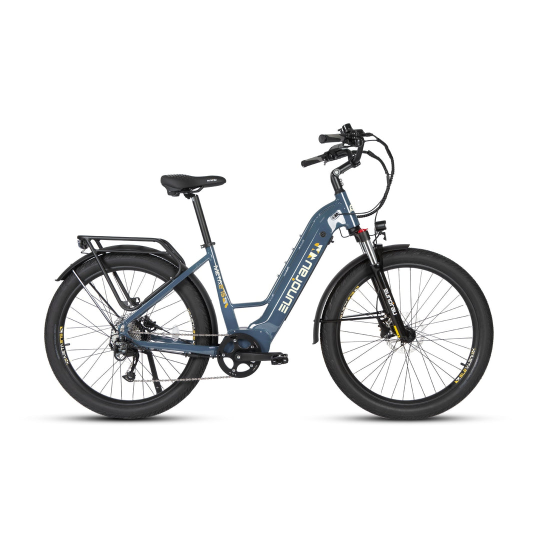 META275 2.0 Commuter Step Thru Ebike Electric Bicycle Steel Blue 6