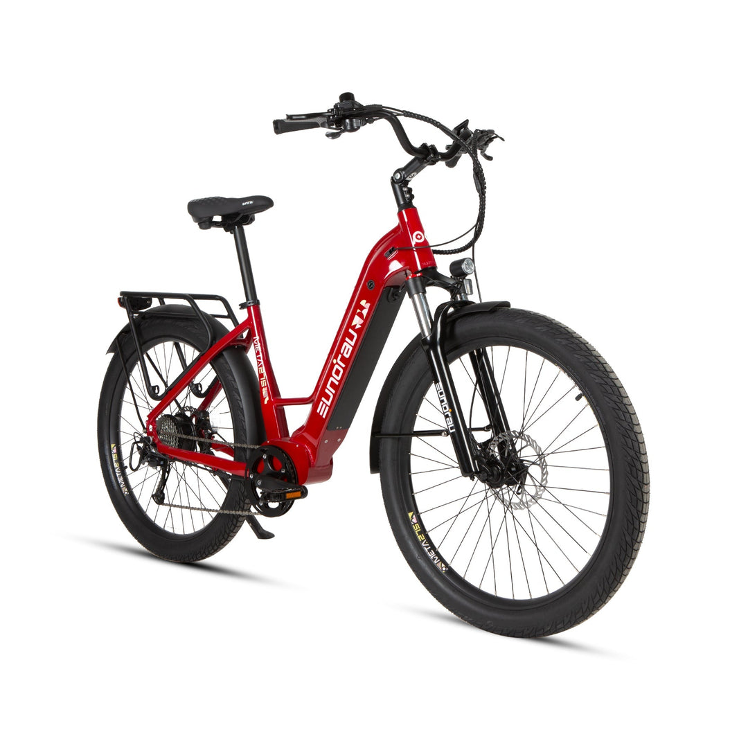 META275 2.0 Commuter Step Thru Ebike Electric Bicycle Deep Crimson 4