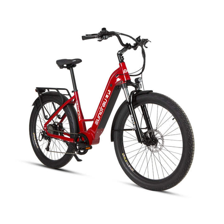 META275 2.0 Commuter Step Thru Ebike Electric Bicycle Deep Crimson 4