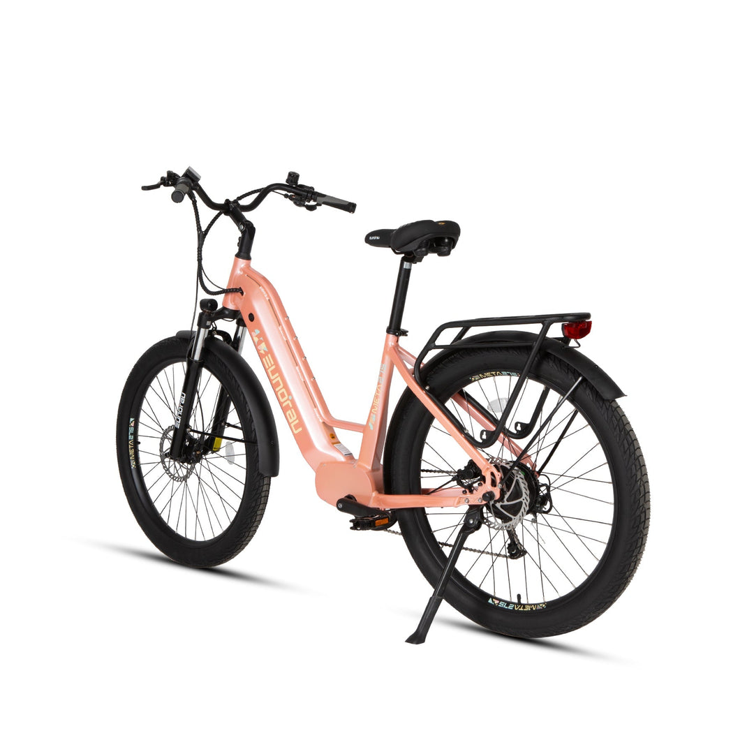 META275 2.0 Commuter Step Thru Ebike Electric Bicycle Pastel Pink 16