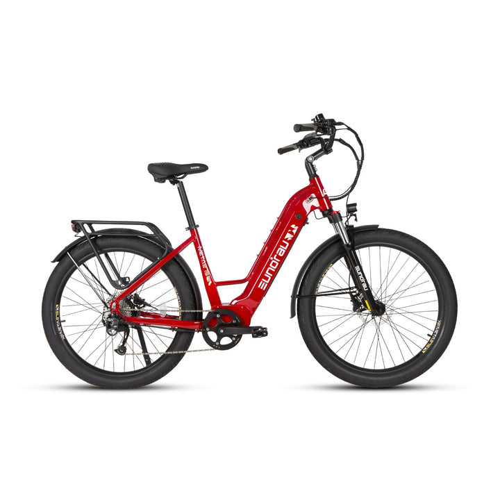 META275 2.0 Commuter Step Thru Ebike Electric Bicycle Deep Crimson 1