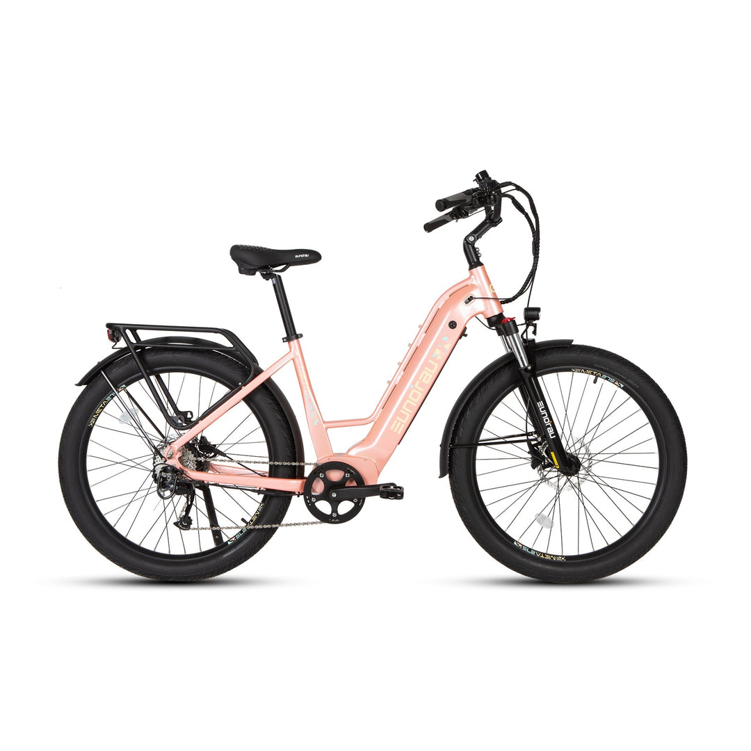 META275 2.0 Commuter Step Thru Ebike Electric Bicycle Pastel Pink 15