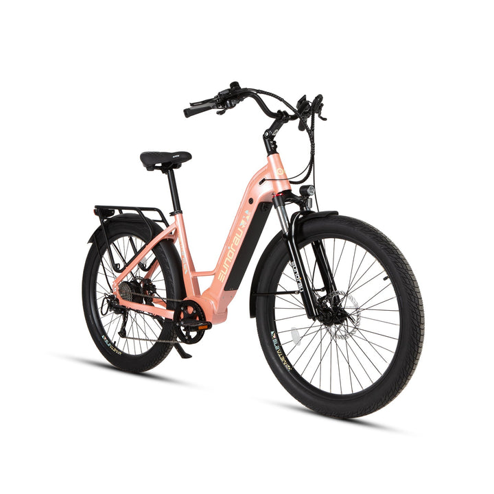 META275 2.0 Commuter Step Thru Ebike Electric Bicycle Pastel Pink 17