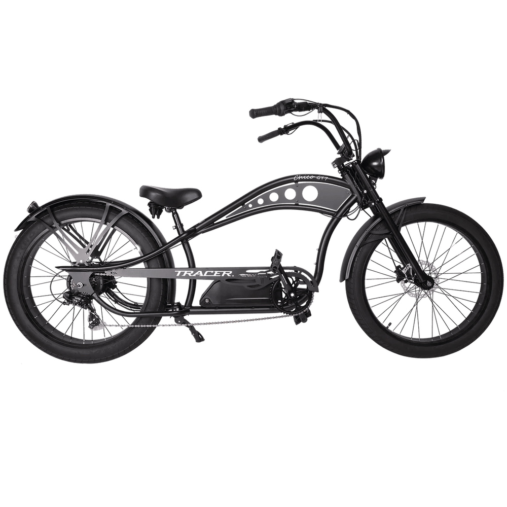 Micargi Cyclone 26" 48V 500W Electric Fat Tire Beach Cruiser Stretch Cruiser Electric Bikes Chico GT7 750W Matte Black 2