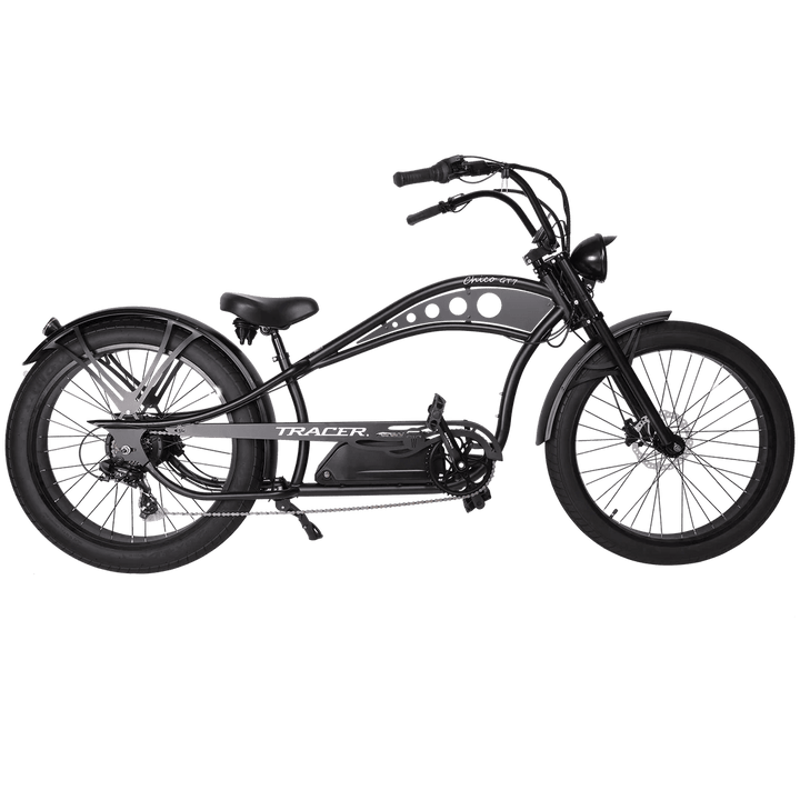 Micargi Cyclone 26" 48V 500W Electric Fat Tire Beach Cruiser Stretch Cruiser Electric Bikes Chico GT7 750W Matte Black 2