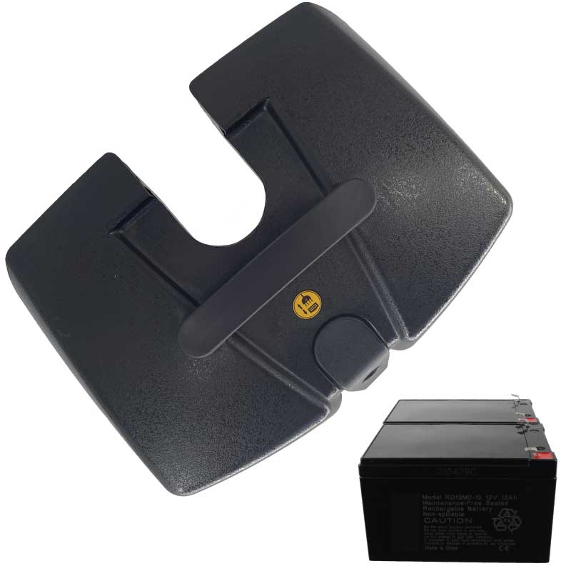 Mobility Scooter Battery Box with (2) Batteries for Zipr Roo Zip'r Batteries & Accessories ROO 3 WHEEL & ROO 4 WHEEL SCOOTER 2024 - PRIOR 2
