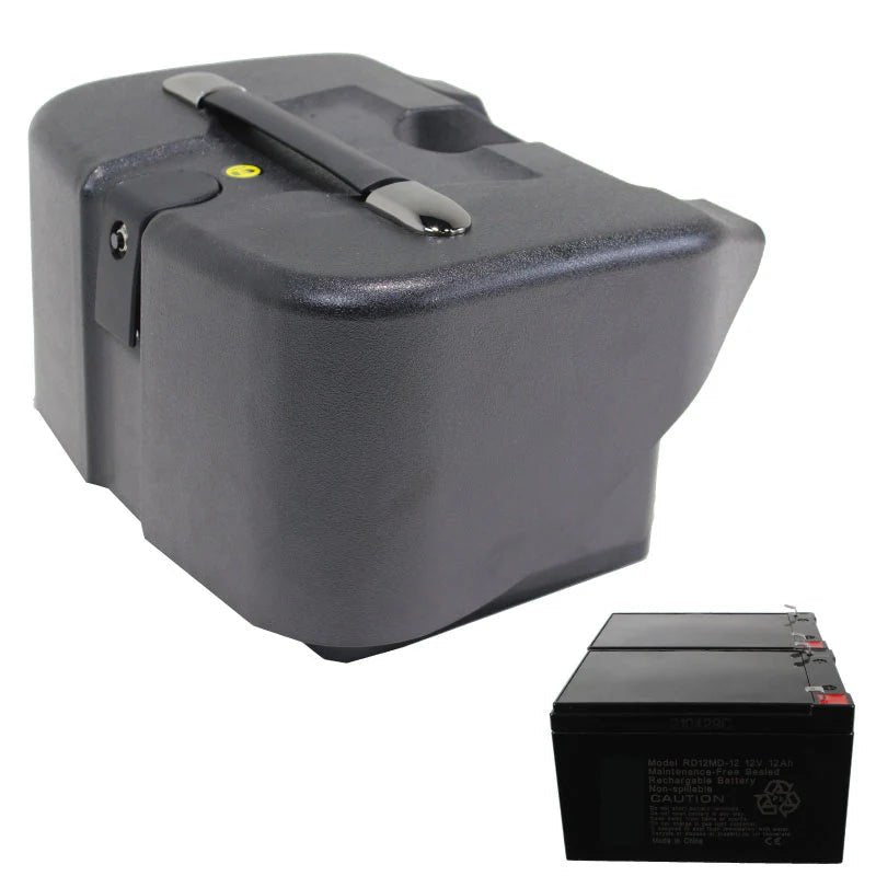 Mobility Scooter Battery Box with (2) Batteries for Zipr Roo Zip'r Batteries & Accessories ROO 4 WHEEL MOBILITY SCOOTER 2025 - PRESENT 1