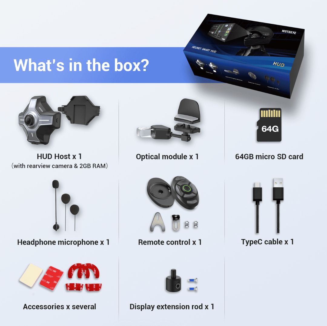 MOTOEYE E601 Mounting Kit for Second Helmet MOTOEYE E6-SE Helmet smart HUD Right Eye HUD 1
