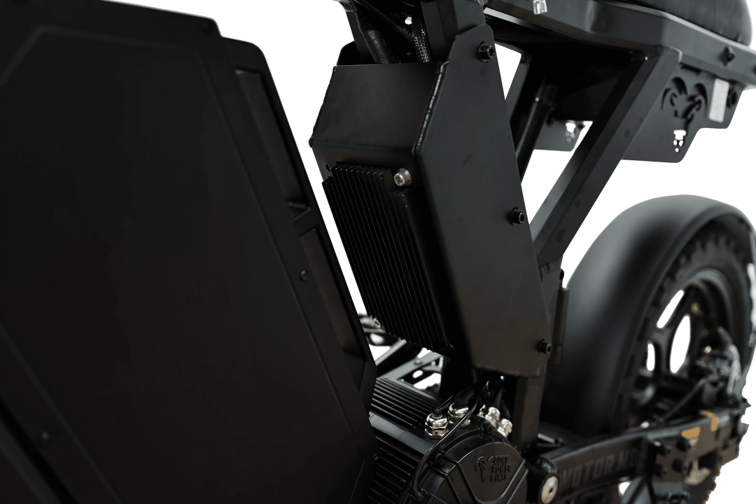 Motor Goat MD Electric Power Bike Moped-Style Electric Bikes All Black - Pedals 10