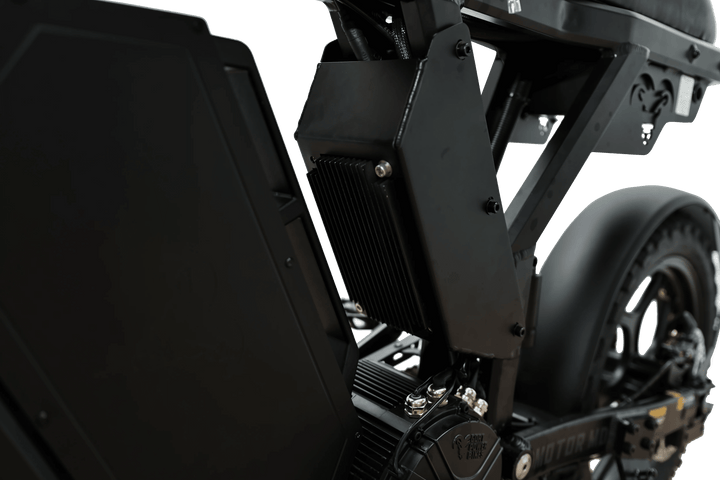Motor Goat MD Electric Power Bike Moped-Style Electric Bikes All Black - Pedals 10