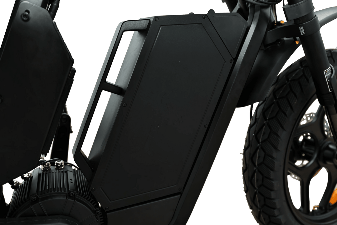 Motor Goat MD Electric Power Bike Moped-Style Electric Bikes All Black - Pedals 12