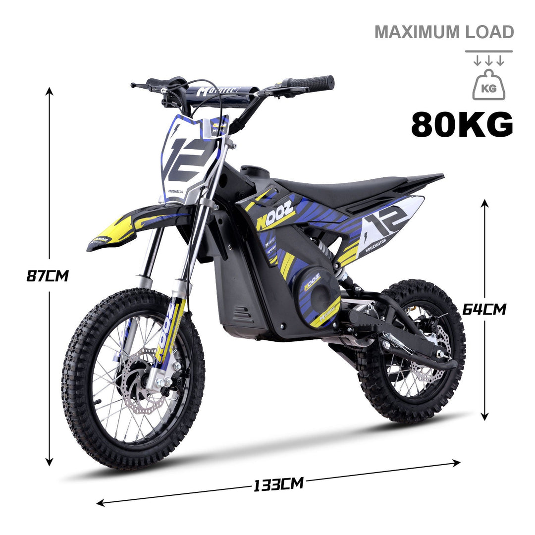 MotoTec 36v 1000w (HP112E) Electric Dirt Bike Dirt Electric Bikes Blue (HP115E) 5
