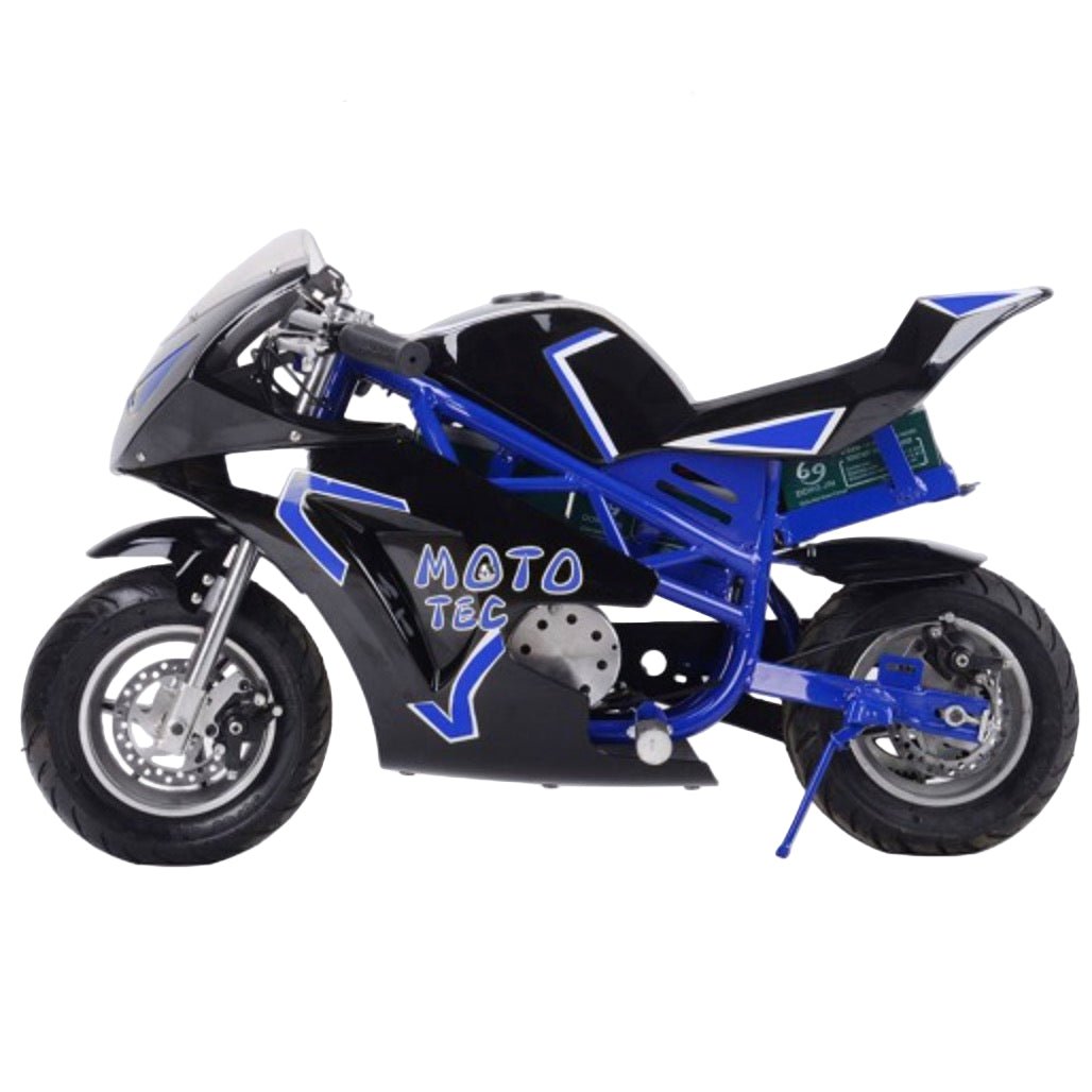 MotoTec 36v 500w Electric Pocket Bike GT MotoTec Electric Pocket Bikes Blue 11