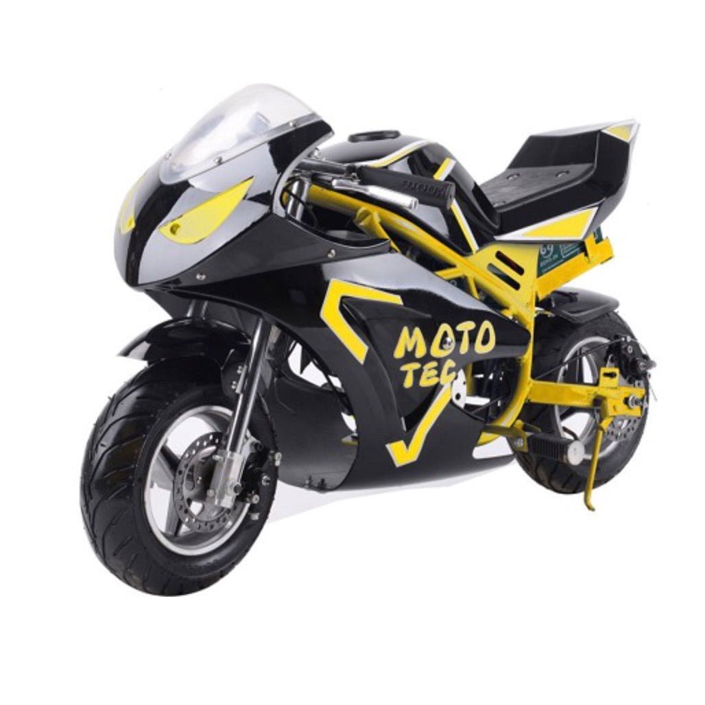 MotoTec 36v 500w Electric Pocket Bike GT MotoTec Electric Pocket Bikes Yellow 1