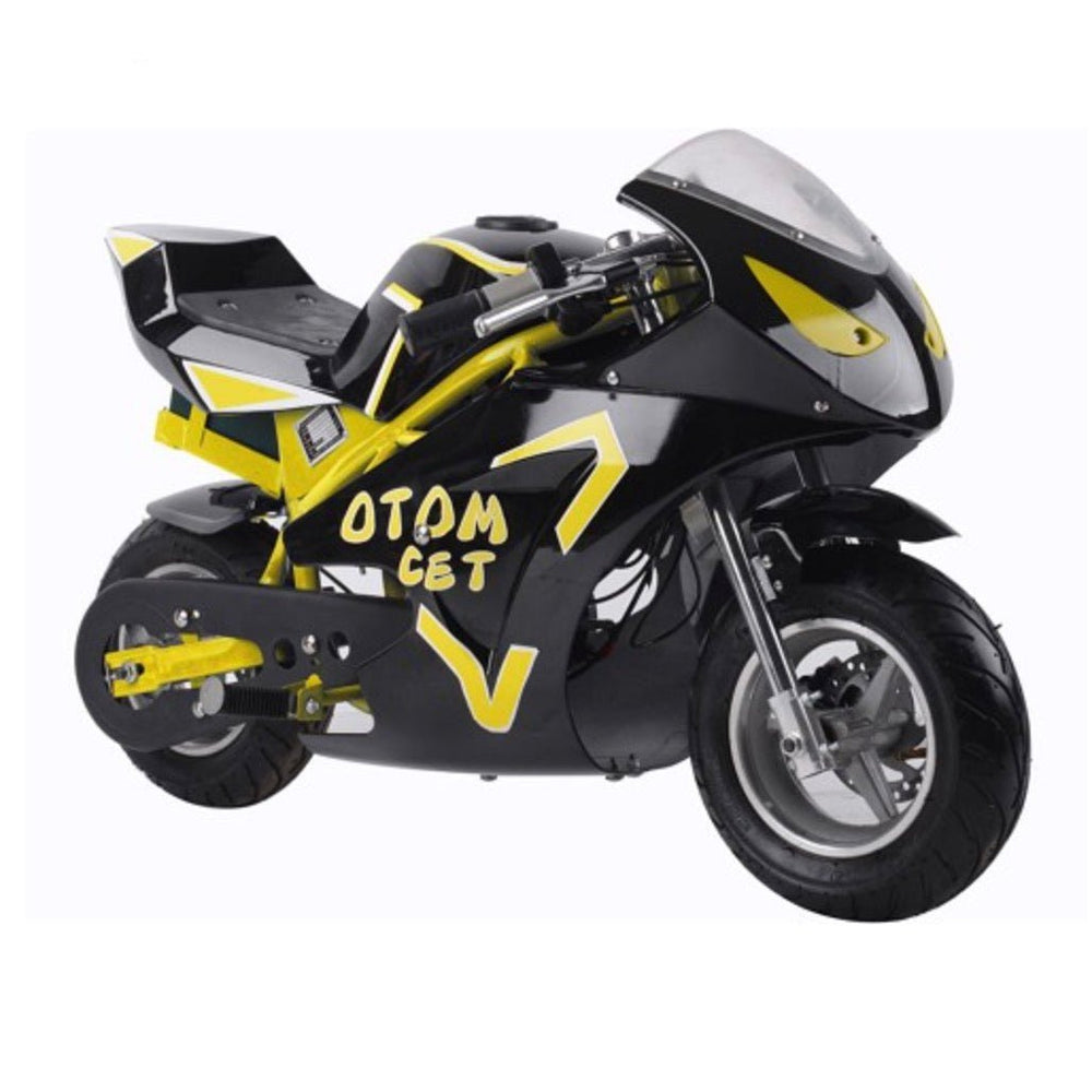 MotoTec 36v 500w Electric Pocket Bike GT MotoTec Electric Pocket Bikes Yellow 2