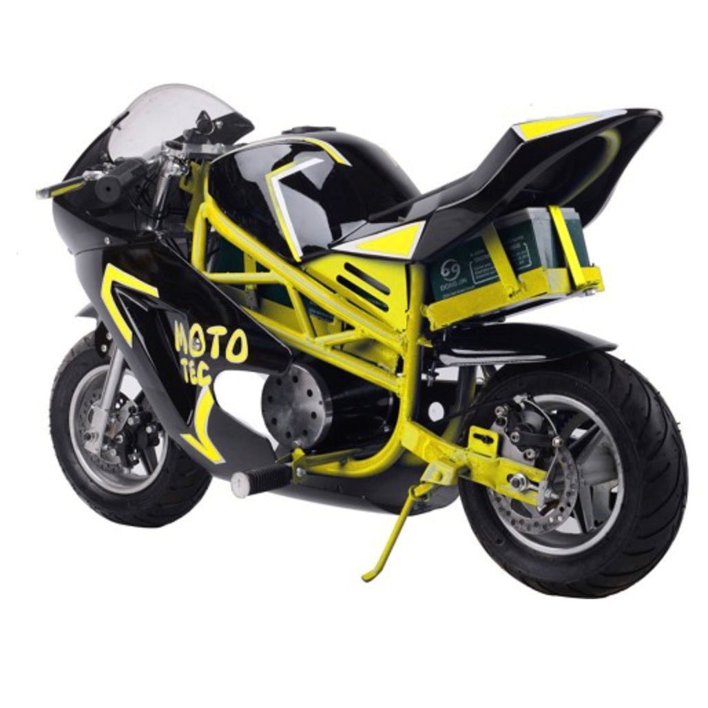 MotoTec 36v 500w Electric Pocket Bike GT MotoTec Electric Pocket Bikes Yellow 3