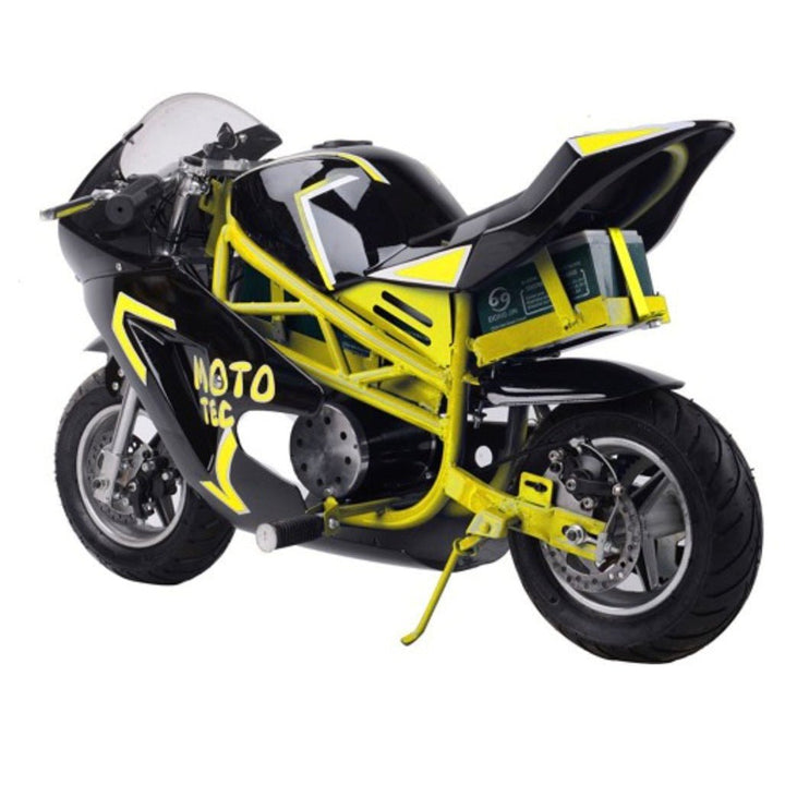 MotoTec 36v 500w Electric Pocket Bike GT MotoTec Electric Pocket Bikes Yellow 3