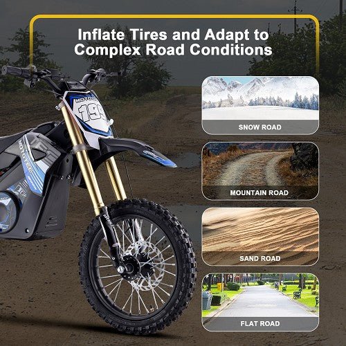 MotoTec 48v 1800w Pro Electric Dirt Bike Lithium MotoTech Electric Dirt Bikes Blue 11