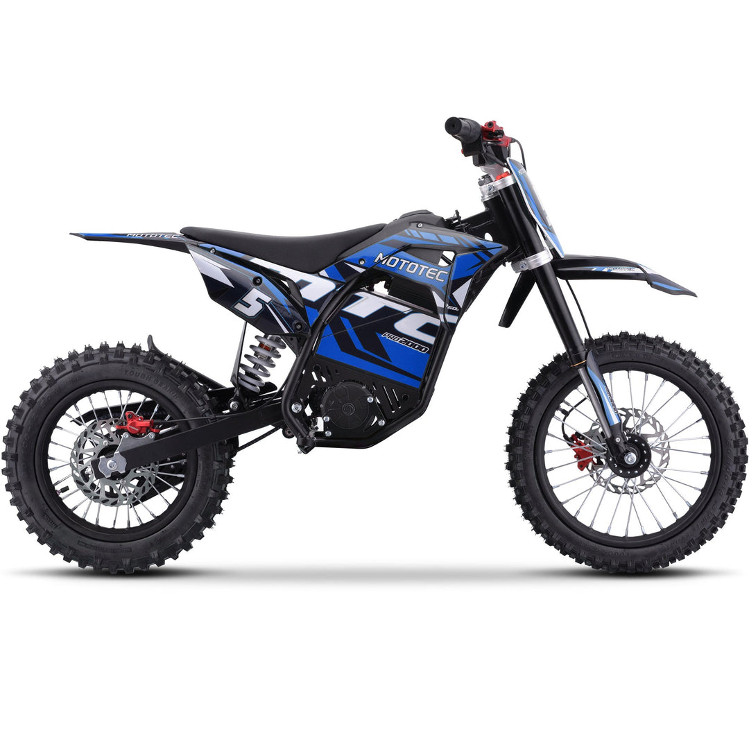 MotoTec 60v 2000w Pro Electric Dirt Bike Lithium Dirt Electric Bikes Grey 8