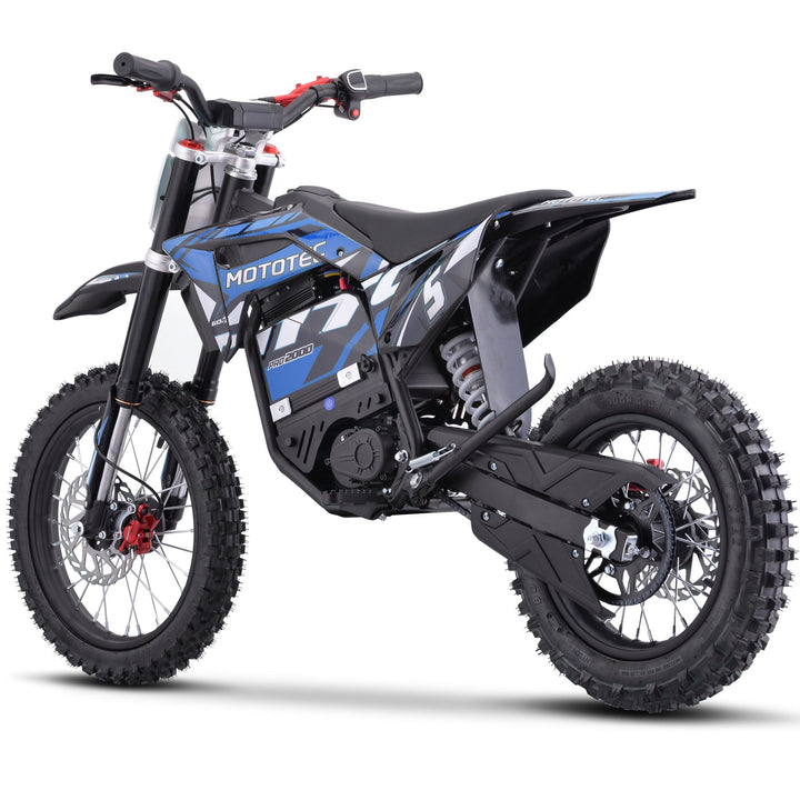 MotoTec 60v 2000w Pro Electric Dirt Bike Lithium Dirt Electric Bikes Grey 12