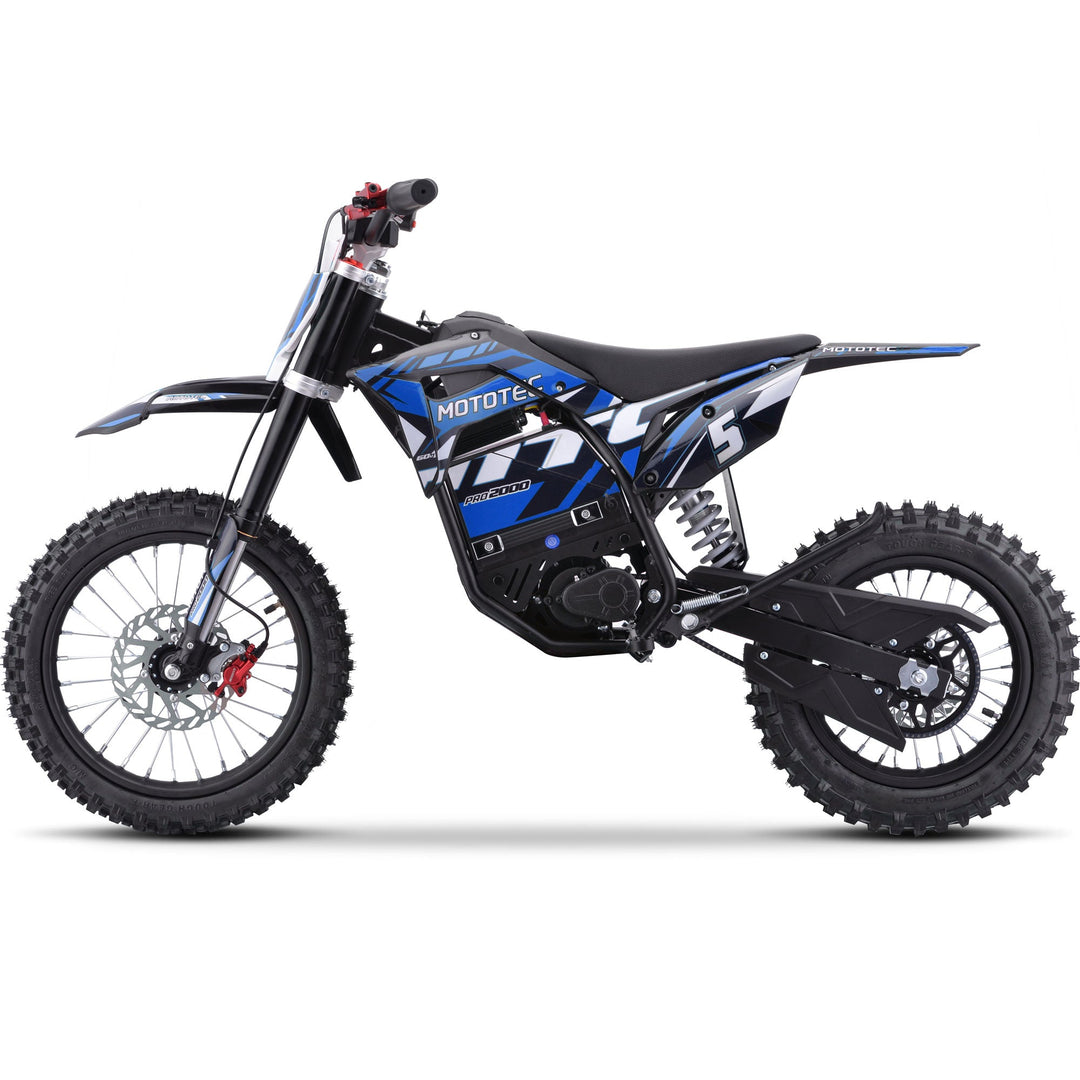 MotoTec 60v 2000w Pro Electric Dirt Bike Lithium Dirt Electric Bikes Grey 10
