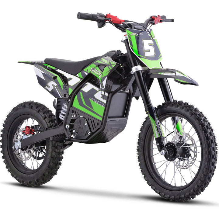 MotoTec 60v 2000w Pro Electric Dirt Bike Lithium Dirt Electric Bikes Green 19