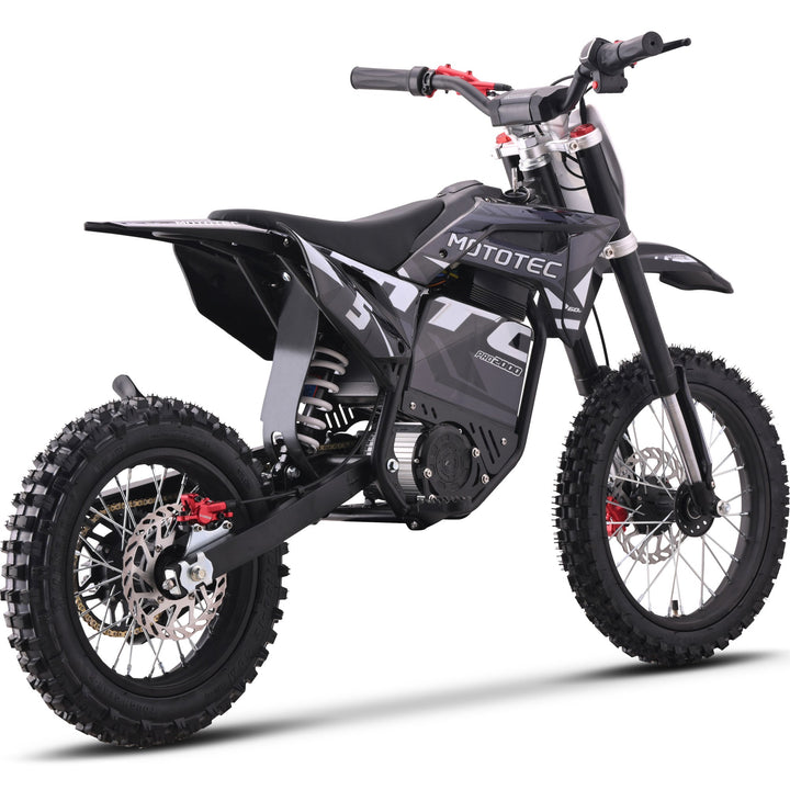 MotoTec 60v 2000w Pro Electric Dirt Bike Lithium Dirt Electric Bikes Grey 3