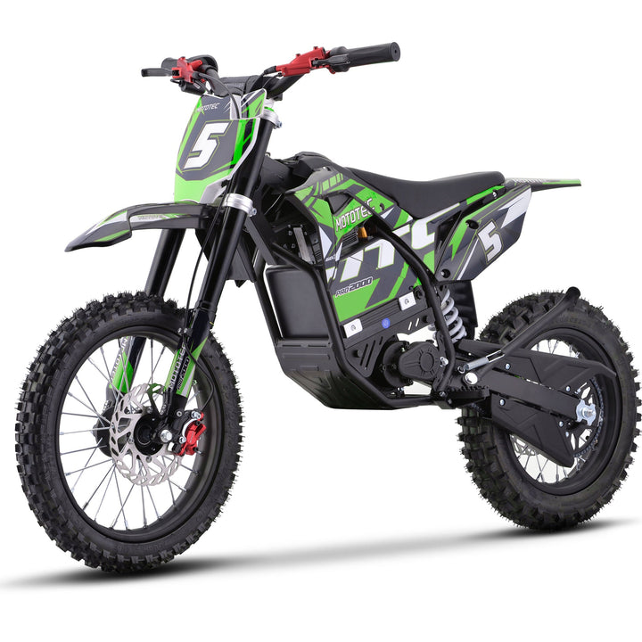 MotoTec 60v 2000w Pro Electric Dirt Bike Lithium Dirt Electric Bikes Blue 17