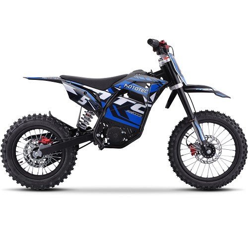 MotoTec 60v 2000w Pro Electric Dirt Bike Lithium (HP115E) Dirt Electric Bikes Blue (HP115E) 3