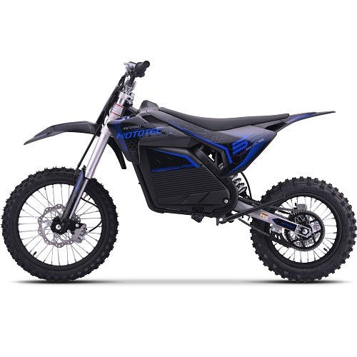 MotoTec 72v 5000w Pro Electric Dirt Bike Lithium Dirt Electric Bikes Blue 4