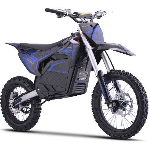 MotoTec 72v 5000w Pro Electric Dirt Bike Lithium Dirt Electric Bikes Blue 1