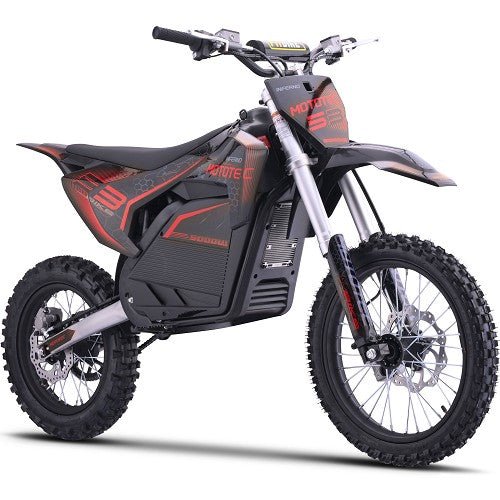 MotoTec 72v 5000w Pro Electric Dirt Bike Lithium Dirt Electric Bikes Red 18